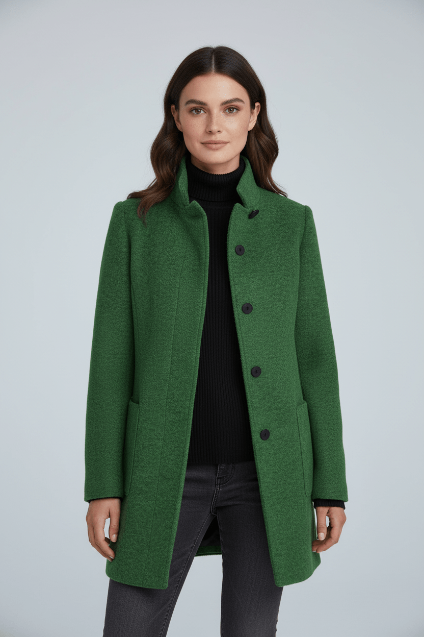 Grace | Women's Stand-Collar Coat | Button Front · PNY