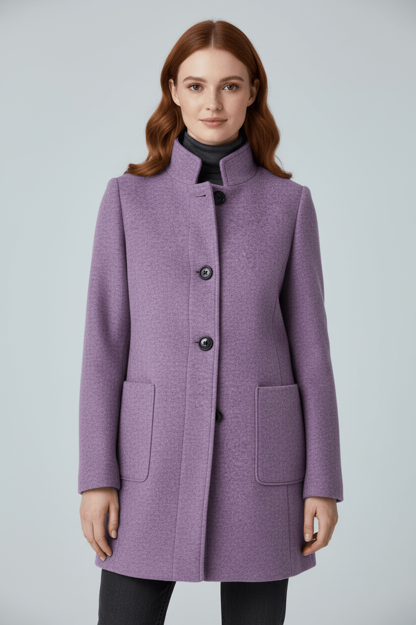 Grace | Women's Stand-Collar Coat | Button Front · PNY
