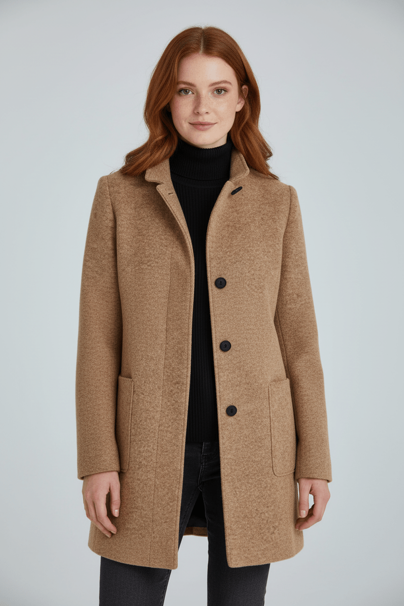 Grace | Women's Stand-Collar Coat | Button Front · PNY