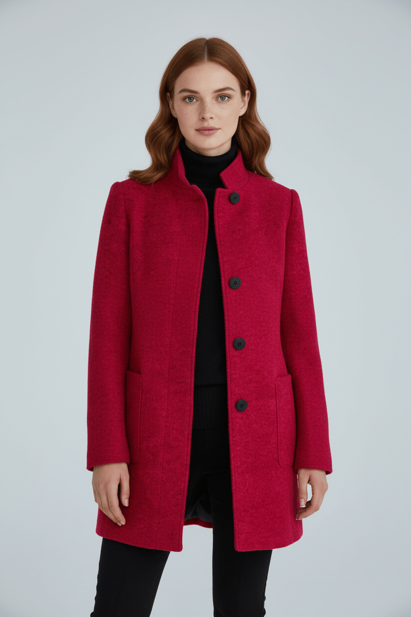 Grace | Women's Stand-Collar Coat | Button Front · PNY