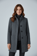 Grace | Women's Stand-Collar Coat | Button Front
