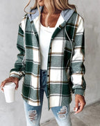 Hailey | Women's Hooded Shacket | Plaid Flannel · PNY