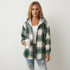 Hailey | Women's Hooded Shacket | Plaid Flannel · PNY