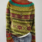 Hannah | Women's Crewneck Sweater | Fair Isle · PNY