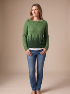 Hannah | Women's Crewneck Sweater | Fair Isle · PNY