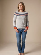 Hannah | Women's Crewneck Sweater | Fair Isle · PNY