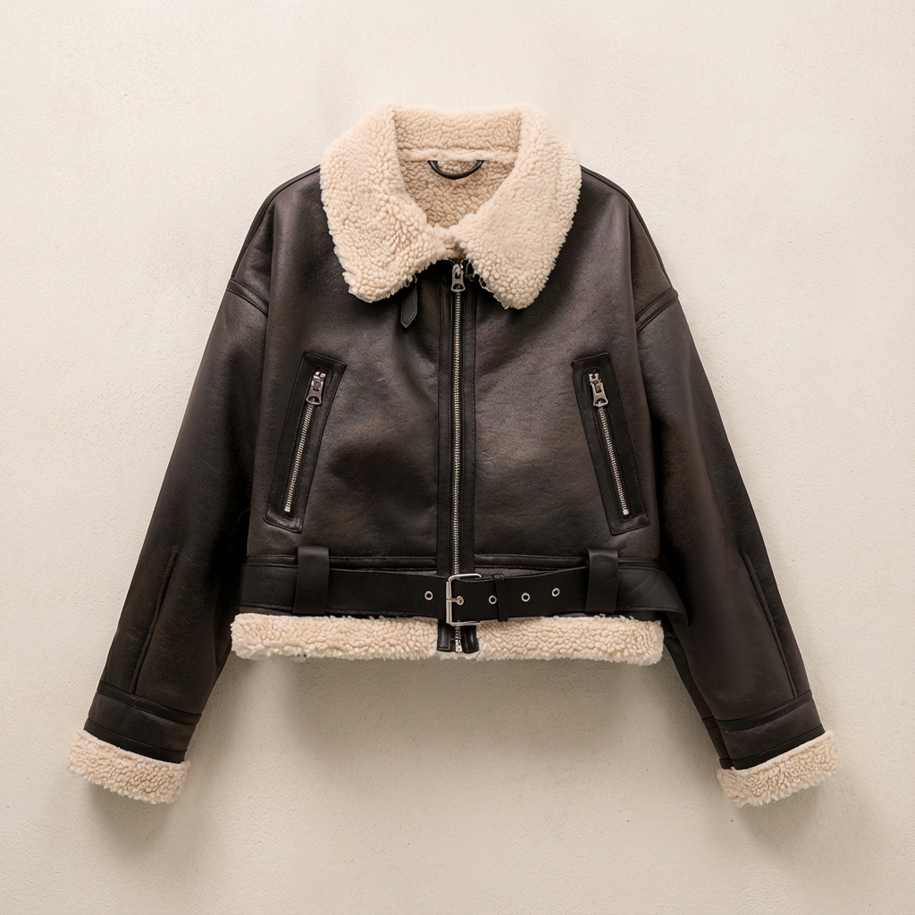 Harper | Women's Aviator Jacket | Shearling-Lined · PNY