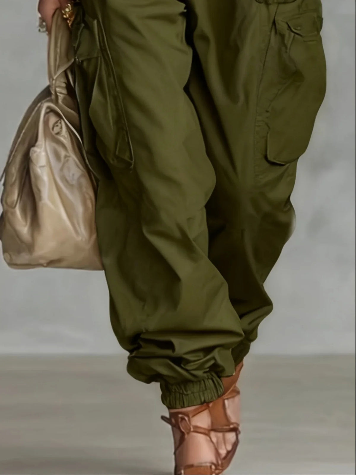 Harper | Women's Baggy Cargo Pants | Cinched Ankle · PNY