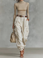 Harper | Women's Baggy Cargo Pants | Cinched Ankle · PNY