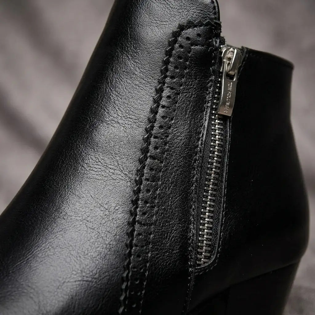Harper | Women's Block-Heel Ankle Boots | Side Zip · PNY