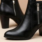 Harper | Women's Block-Heel Ankle Boots | Side Zip · PNY