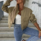 Harper | Women's Bomber Jacket | Flap Pockets · PNY