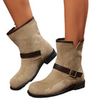Harper | Women's Buckle Ankle Boots | Suede · PNY