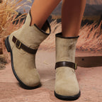 Harper | Women's Buckle Ankle Boots | Suede · PNY
