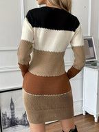 Harper | Women's Colorblock Sweater Dress | Bodycon Fit · PNY
