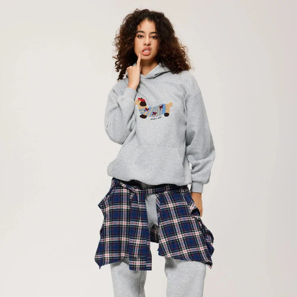 Harper | Women's Cropped Hoodie | Dog Embroidery · PNY
