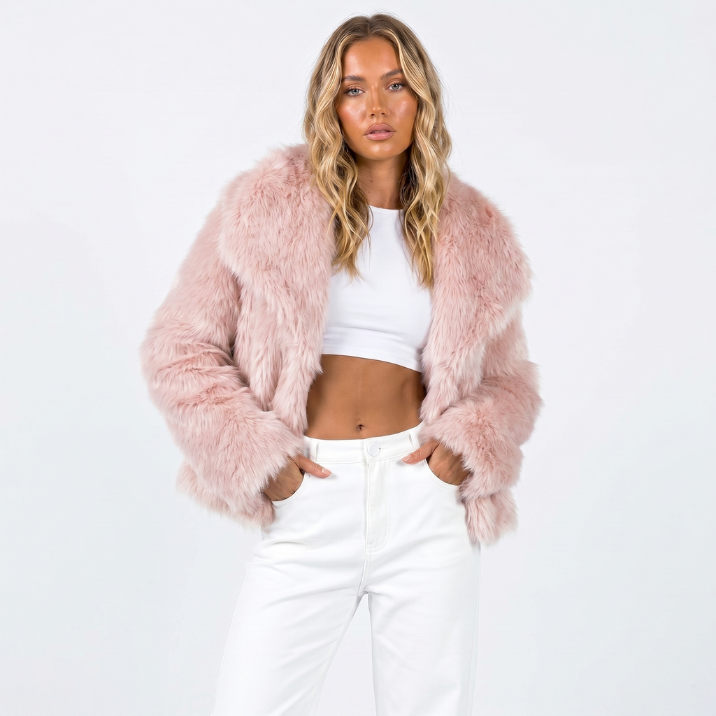 Harper | Women's Cropped Jacket | Faux-Fur · PNY
