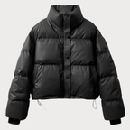 Harper | Women's Cropped Puffer Jacket | Snap Front · PNY