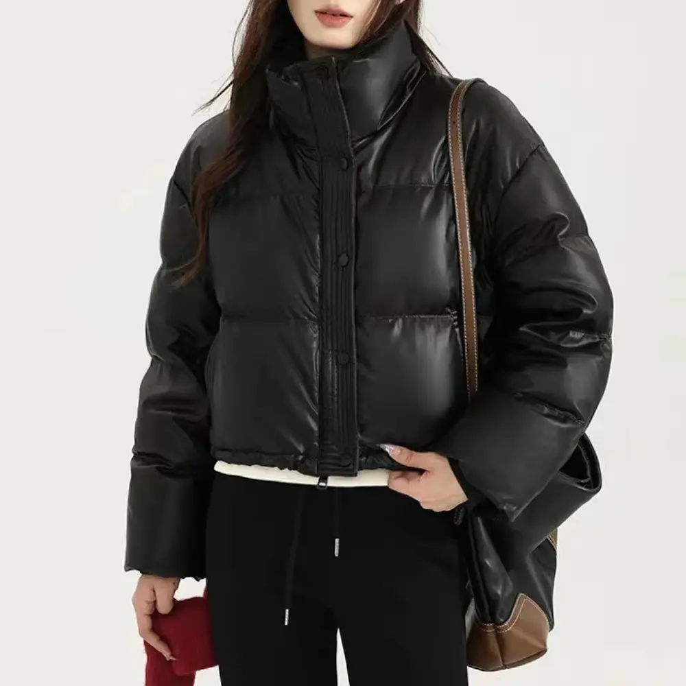 Harper | Women's Cropped Puffer Jacket | Snap Front · PNY