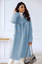 Harper | Women's Double-Breasted Coat | Gold Buttons · PNY