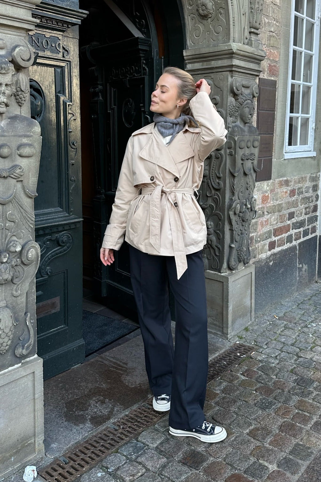 Harper | Women's Double-Breasted Trench Coat | Short · PNY
