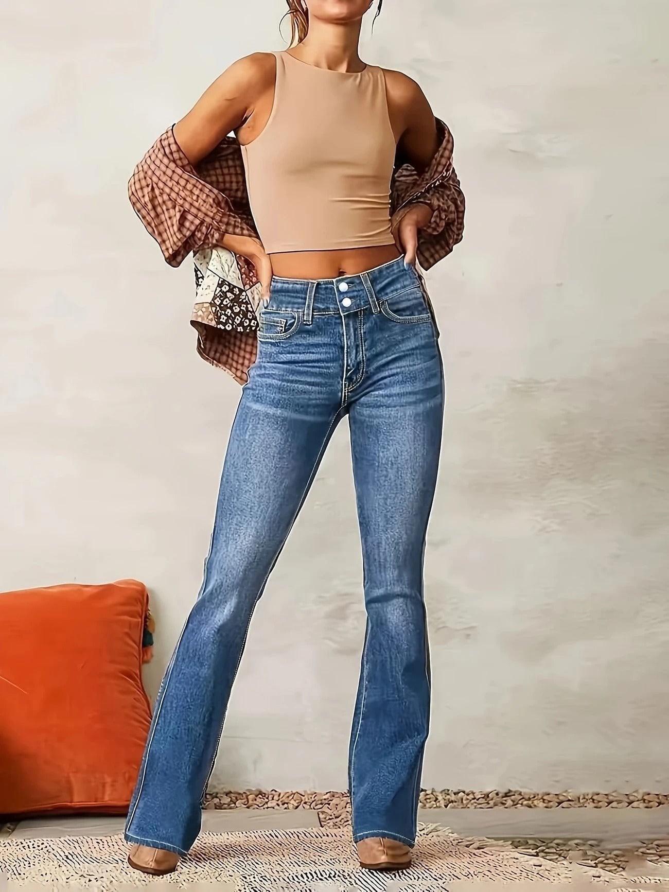 Harper | Women's Flare Jeans | Double-Button · PNY