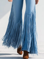 Harper | Women's Flared Jeans | Fringe Trim · PNY