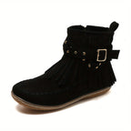 Harper | Women's Fringe Ankle Boots | Side Zip · PNY