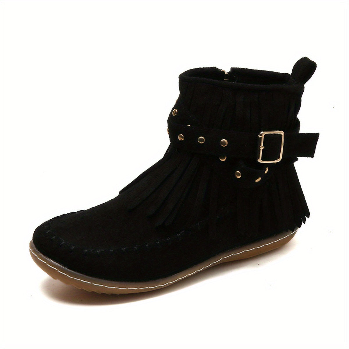 Harper | Women's Fringe Ankle Boots | Side Zip · PNY