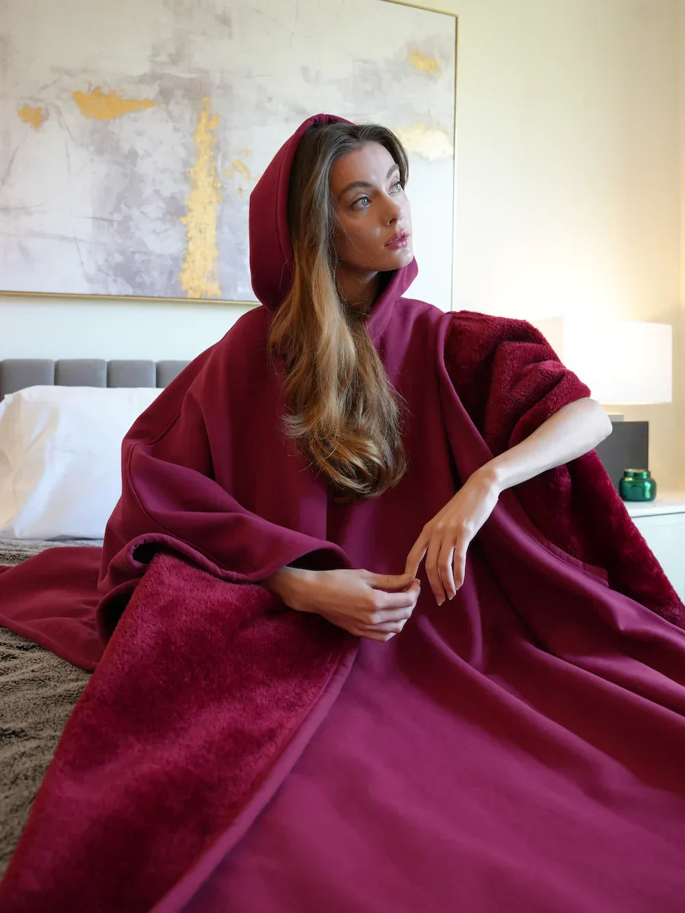 Harper | Women's Hooded Blanket | Sherpa-Lined · PNY