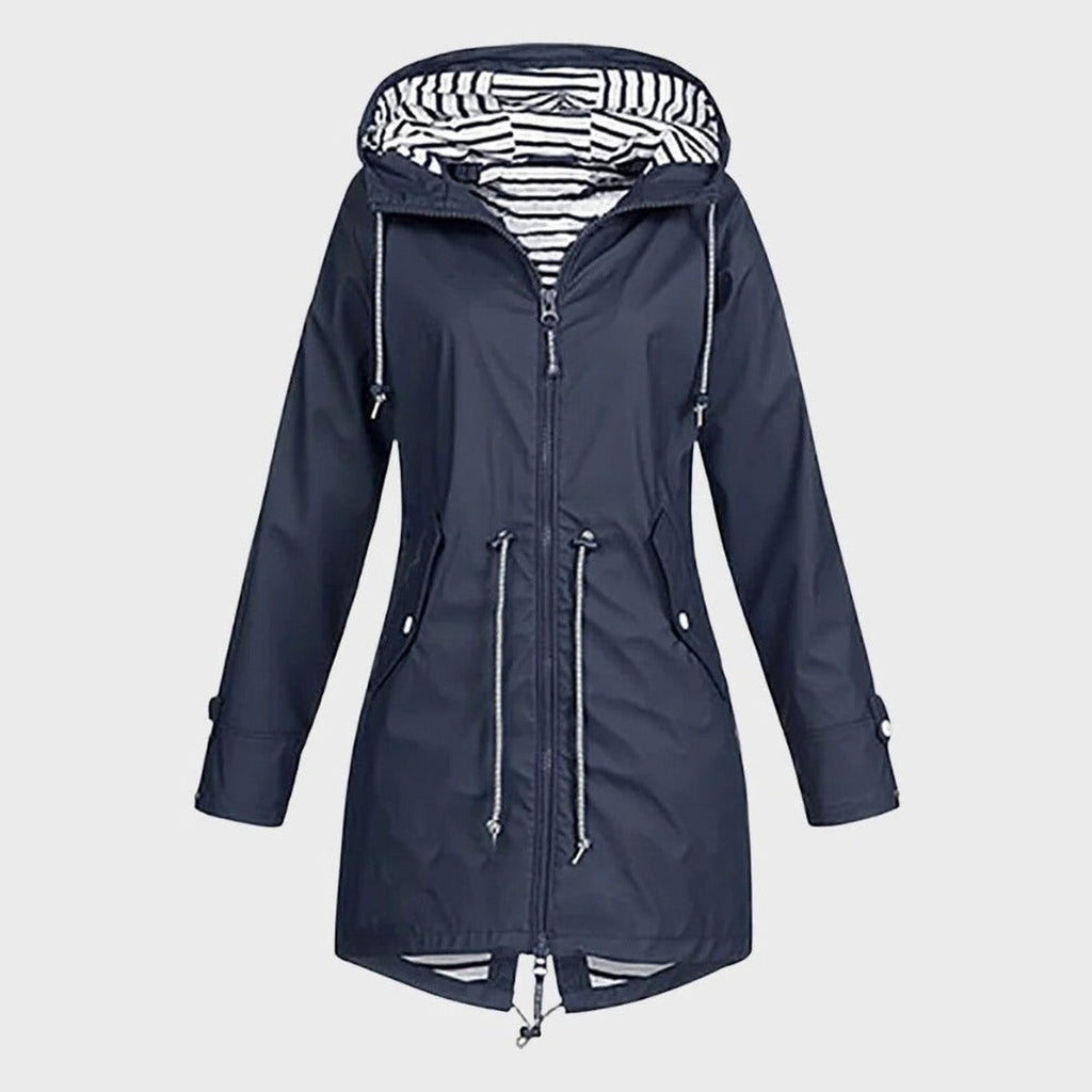 Harper | Women's Hooded Rain Jacket | Drawstring Waist · PNY