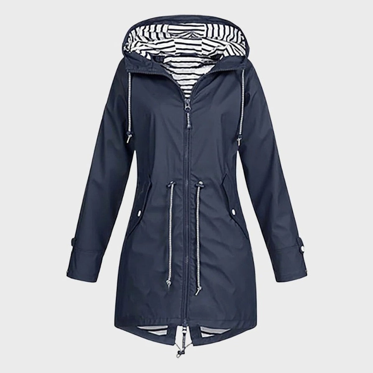 Harper | Women's Hooded Rain Jacket | Drawstring Waist · PNY