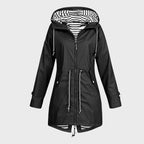 Harper | Women's Hooded Rain Jacket | Drawstring Waist · PNY