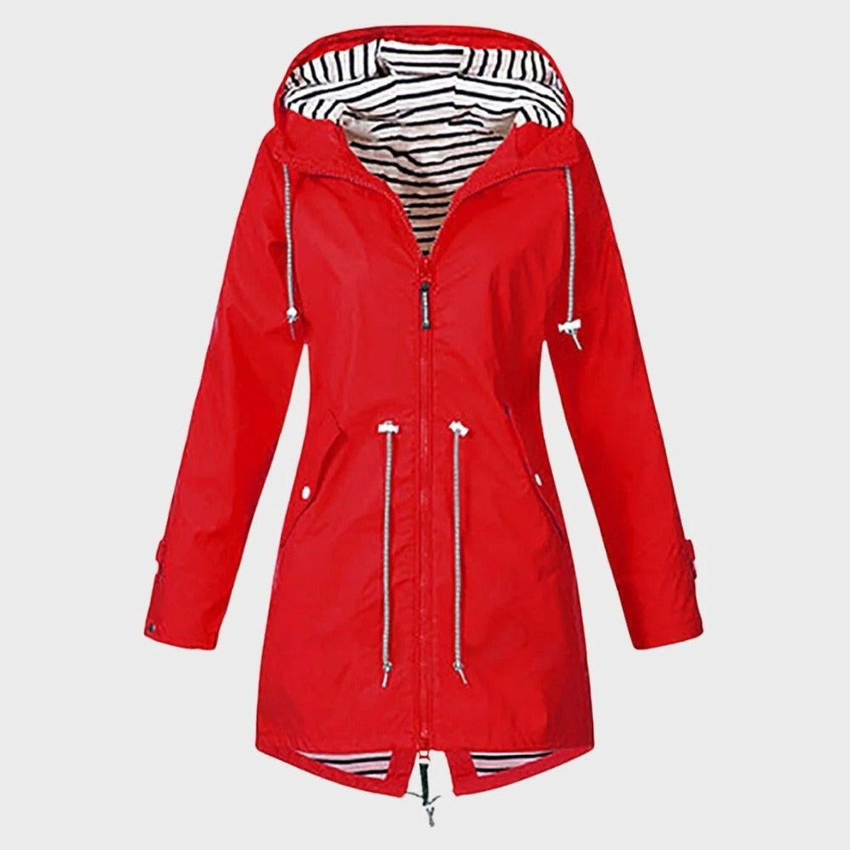 Harper | Women's Hooded Rain Jacket | Drawstring Waist · PNY