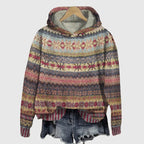 Harper | Women's Hooded Sweater | Fair Isle · PNY
