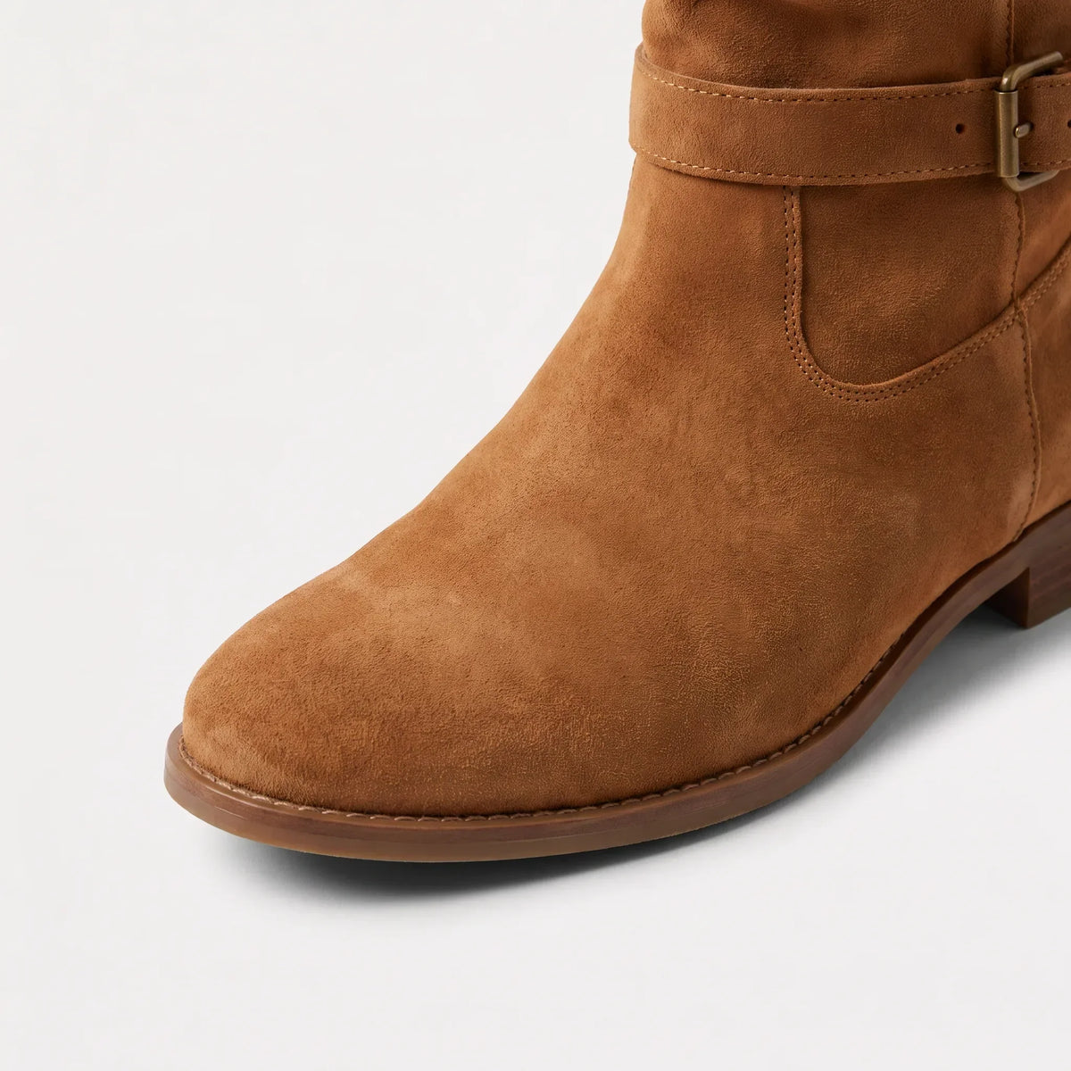 Harper | Women's Knee-High Boots | Suede Buckle · PNY