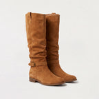 Harper | Women's Knee-High Boots | Suede Buckle · PNY