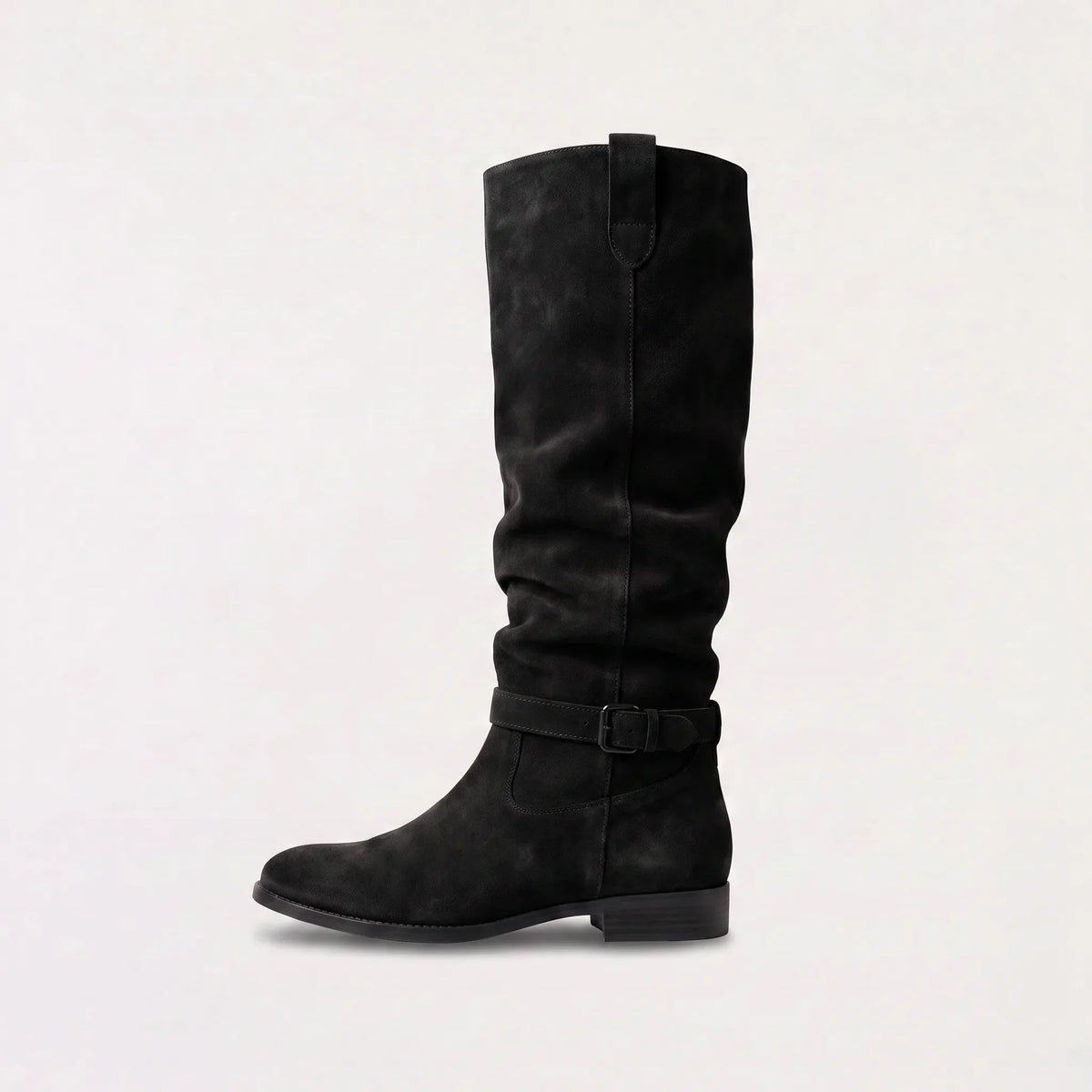 Harper | Women's Knee-High Boots | Suede Buckle · PNY