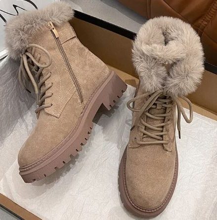 Harper | Women's Lace-Up Boots | Faux Fur · PNY