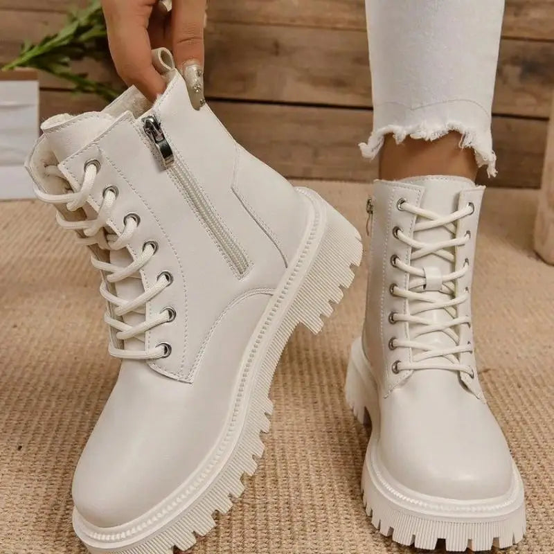 Harper | Women's Lace-Up Boots | Fleece-Lined · PNY