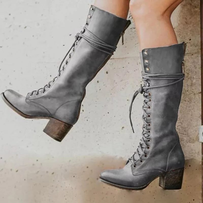 Harper | Women's Lace-Up Boots | Knee-High · PNY