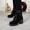 Harper | Women's Lace-Up Boots | Lace Trim