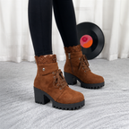 Harper | Women's Lace-Up Boots | Lace Trim · PNY