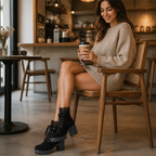 Harper | Women's Lace-Up Boots | Lace Trim · PNY