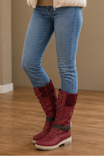 Harper | Women's Lace-Up Combat Boots | Side Zip · PNY