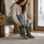 Harper | Women's Lace-Up Combat Boots | Side Zip · PNY
