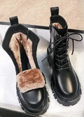 Harper | Women's Lace-Up Combat Boots | Side Zip