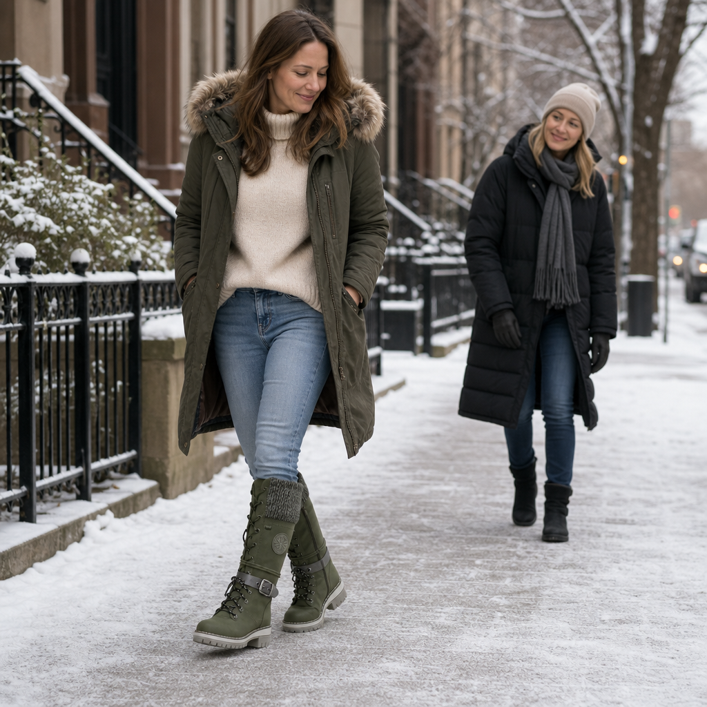 Harper | Women's Lace-Up Combat Boots | Side Zip · PNY