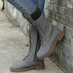 Harper | Women's Lace-Up Mid-Calf Boots | Side Zip · PNY