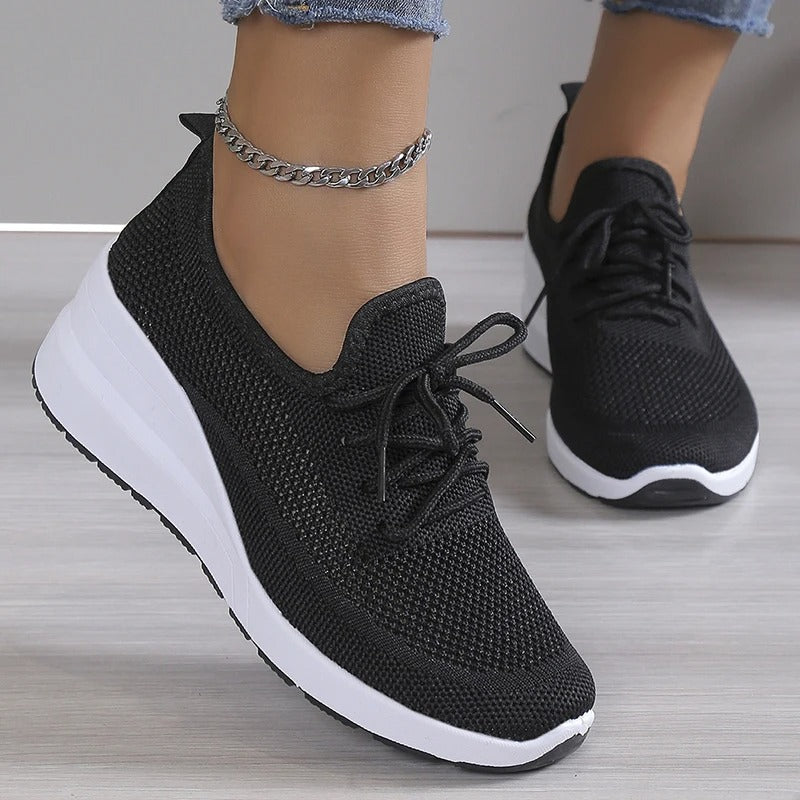 Harper | Women's Lace-Up Sneakers | Knit Mesh · PNY